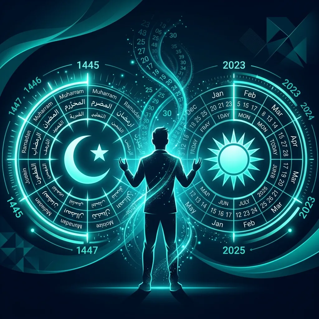 حساب العمر بالتقويمين الهجري والميلادي معاً